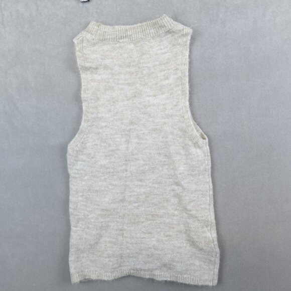 Mango Round Neck Knitted Top Ribbed Sleeveless Tank - Picture 6 of 7